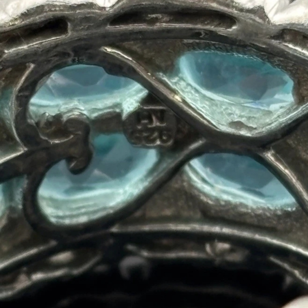 NWOT Retired Estate Gems En Vogue Michael Valitutti Genuine Paraiba Apatite Ring - Picture 4 of 6